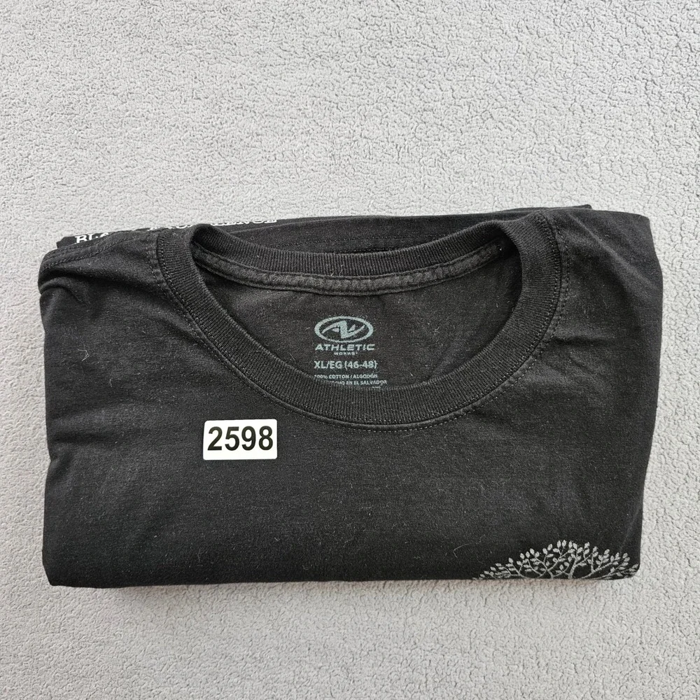 Athletic Works Tee Shirt Men's XL Black Excellence Graphic Crew Neck Pullover